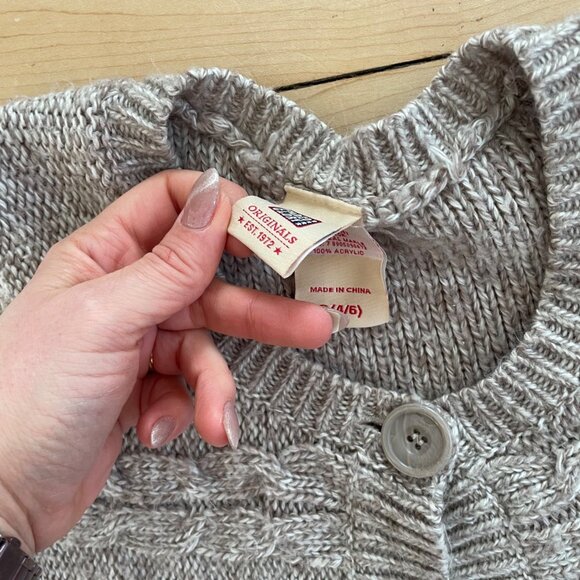 Y2K Style Babydoll Cable Knit Button Cardigan Cozy Y2K Sweater Small Feminine Ar - Picture 6 of 10